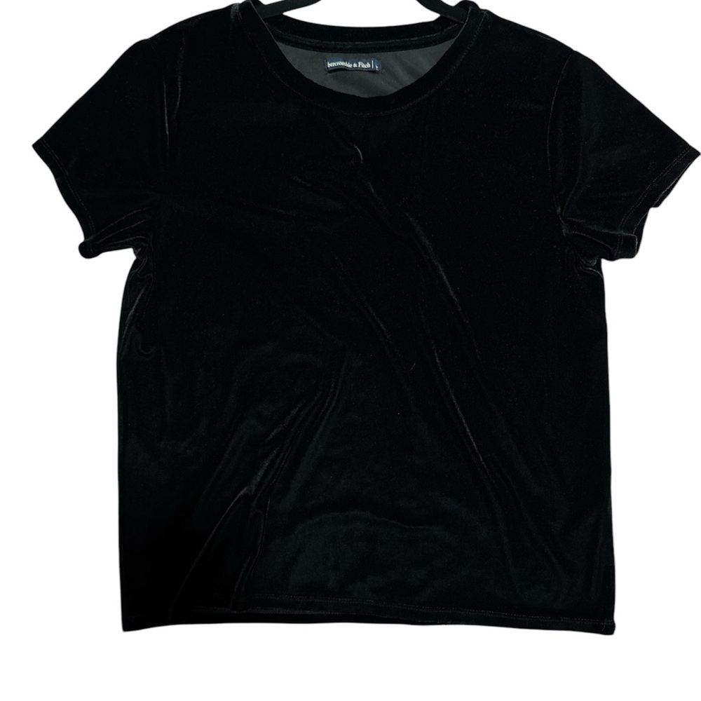 Abercrombie & Fitch Black Velvet T-Shirt/ Blouse